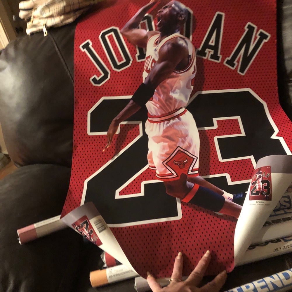 Jordan 23 Red Basketball Wall Poster